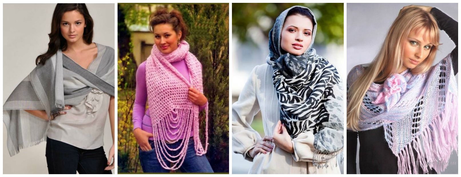 Как носить большие платки, шарфы и палантины?
