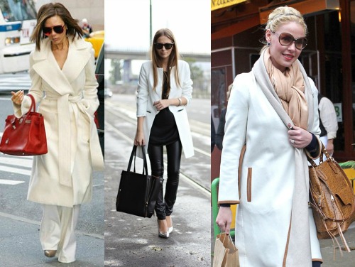 Какие аксессуары можно носить с белым пальто?