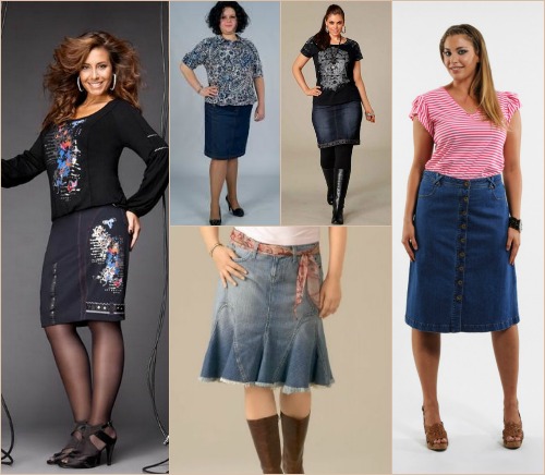 Как выбирать джинсовую юбку полной женщине?