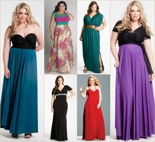 Советы по выбору длинных платьев для полных женщин