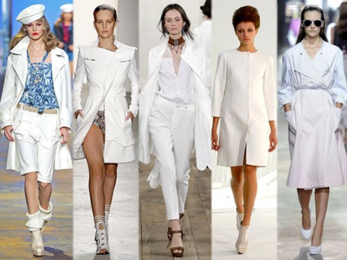 Белое пальто и модные тенденции