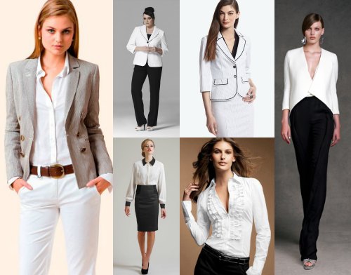 Белый цвет в одежде современной деловой женщины