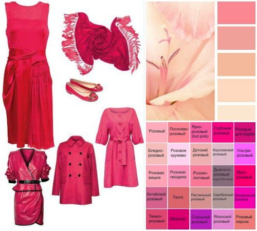 Какие оттенки розового цвета существуют в одежде