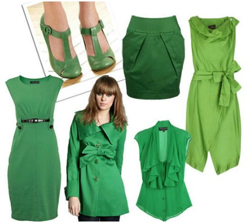 Зеленый цвет одежды