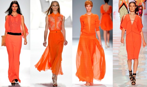 Оранжевый цвет в одежде и времена года