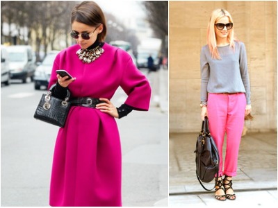 Сочетание розового цвета в одежде