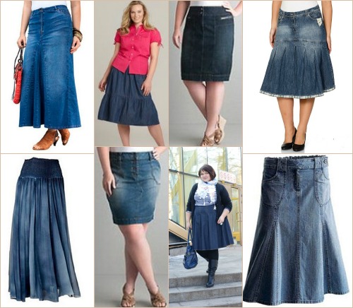 В чем актуальность джинсовых юбок среди полных женщин?
